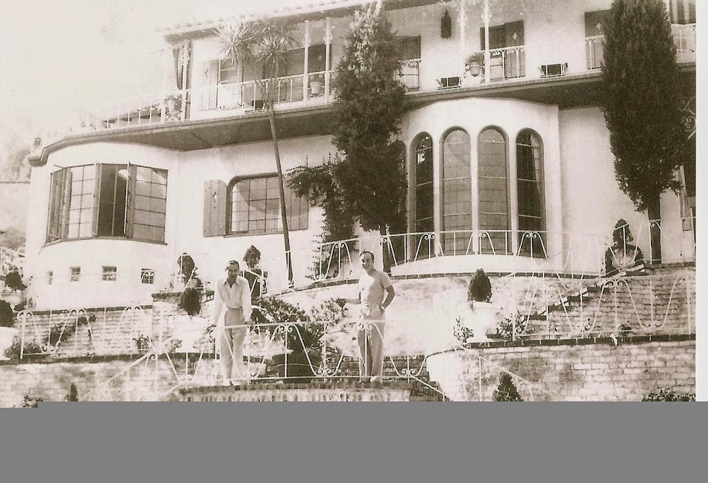 Maybelline founder Tom Lyle Williams with Emery Shaver at the Villa Valentino, 1938