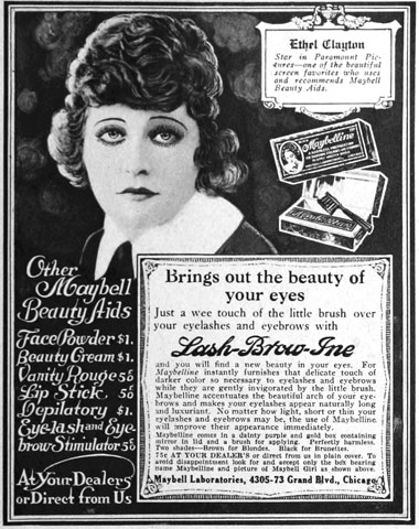 Maybelline History: In 1923, Maybell Laboratories was renamed Maybelline and concentrated operations on eye make-up.