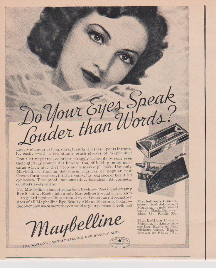 Maybelline profits go off the charts with actress Myrna Loy in 1934.