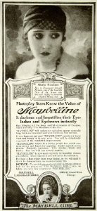 Three Silent Screen Stars endorse Maybelline