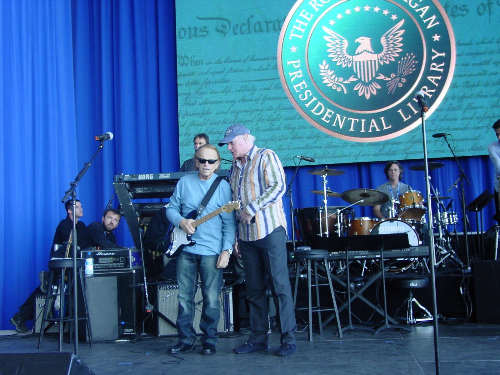 Maybelline Heir Chuck Williams with the Beach Boys at Reagan’s 100 year Birthday celebration