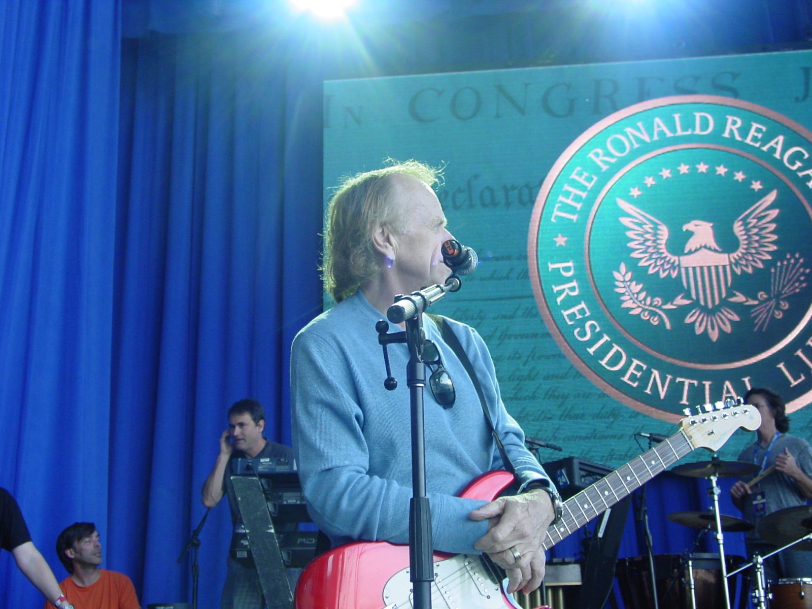 Maybelline Heir Chuck Williams with the Beach Boys at Reagan’s 100 year Birthday celebration