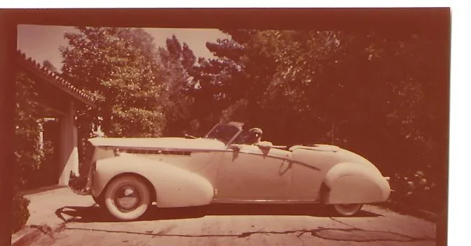Stylish version of a 1934 Packard Convertible, redesigned and renamed “Clenet”