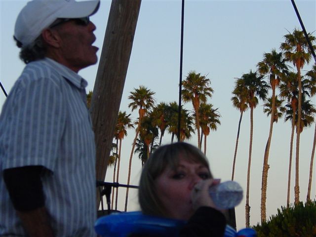 Beach Boy Al Jardine and Chuck Williams sing “Surfin USA”.
