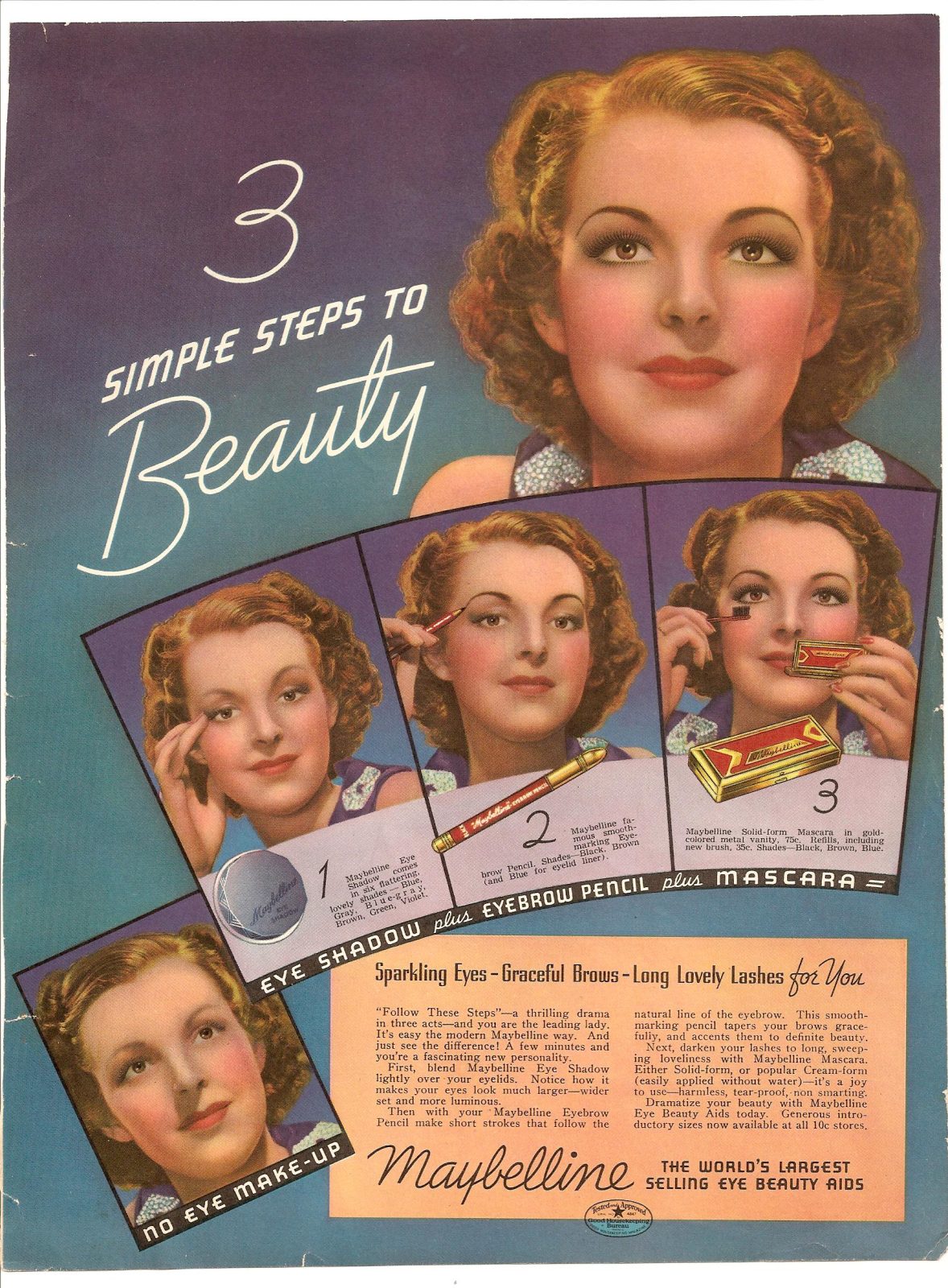 Maybelline discovers “Miss Typical America” Eleanor Fisher in 1938