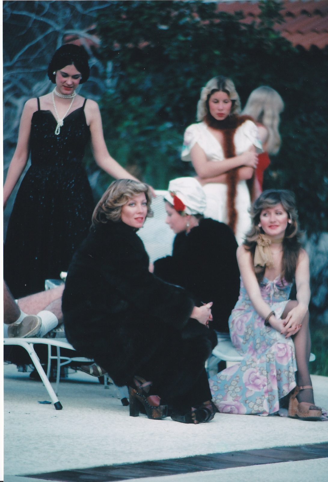Filming of Goodbye Norma Jean at Maybelline Heir’s estate in Palm Springs, 1975.