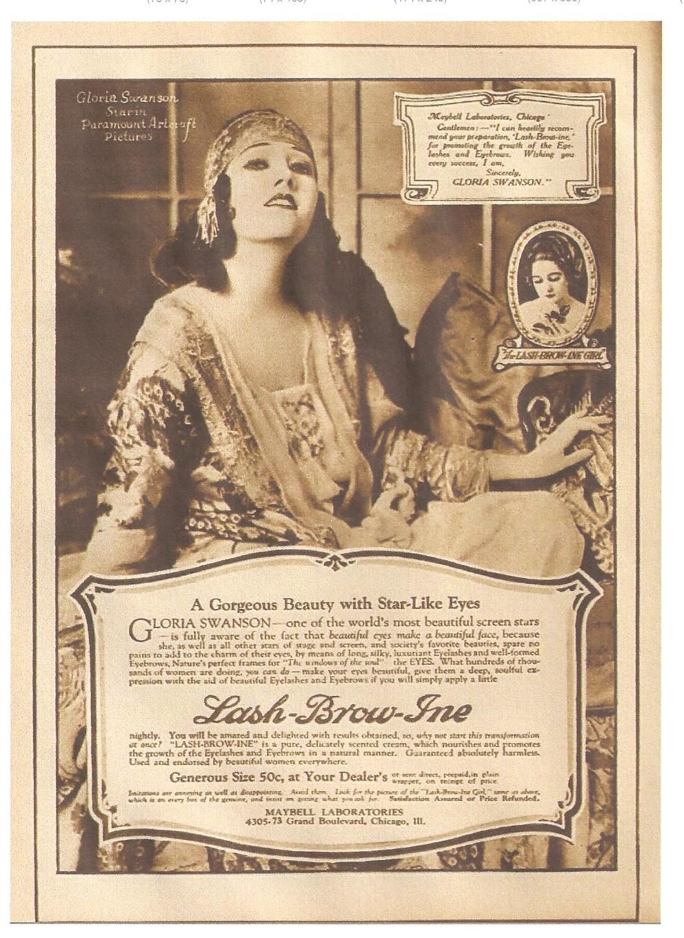 Beautiful Silent Film Stars endorse Maybelline and promote the Women’s Movement