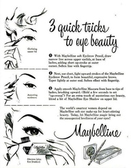VINTAGE HOLLYWOOD GLAMOUR – BLACK AND WHITE MAYBELLINE ADS, 50’s STYLE