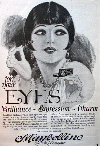 Maybelline’s Silent Film Models, Colleen Moore and Louise Brooks, both Beautiful and Brilliant in their own way
