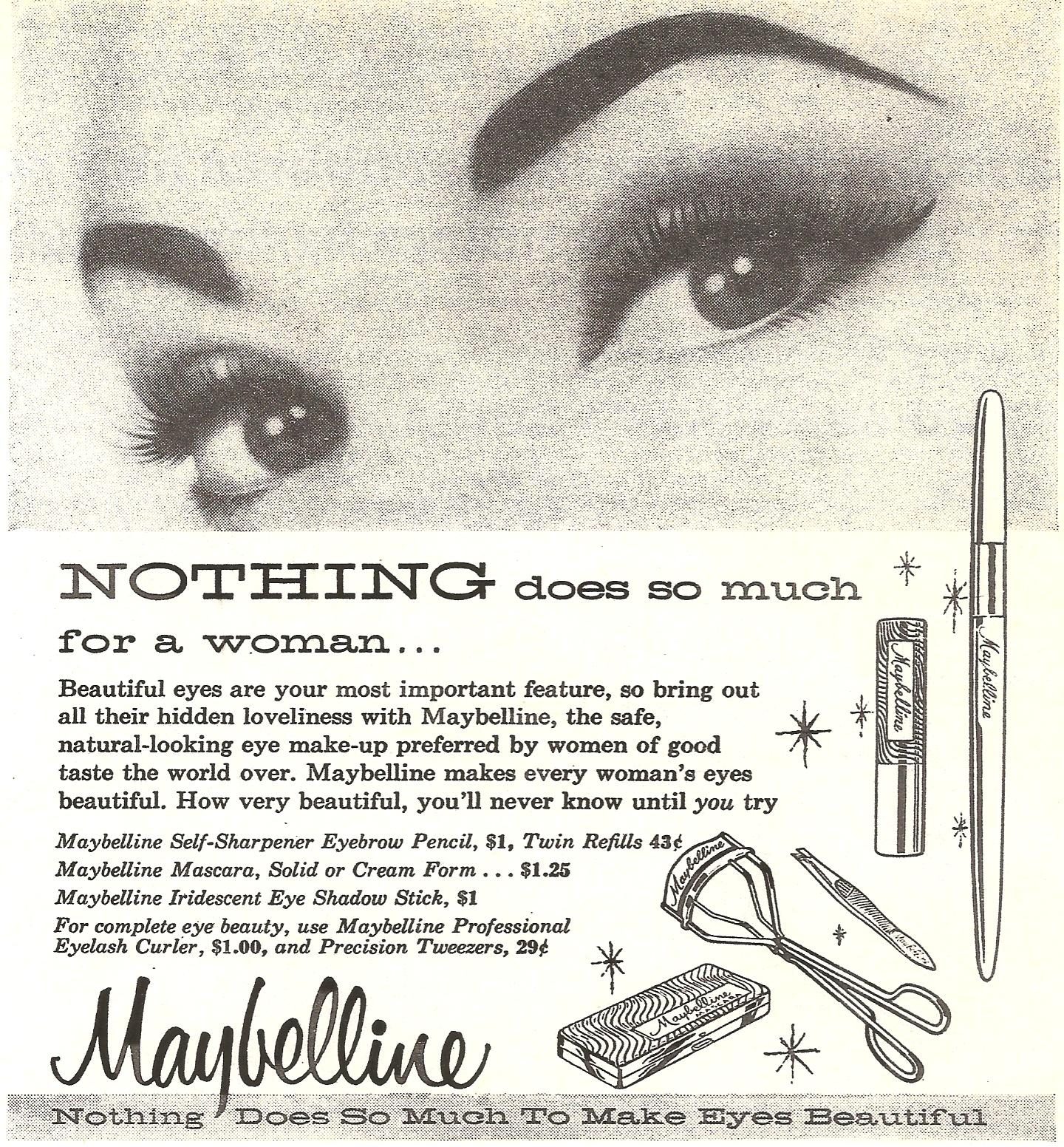 Maybelline expands with population during 1950s.
