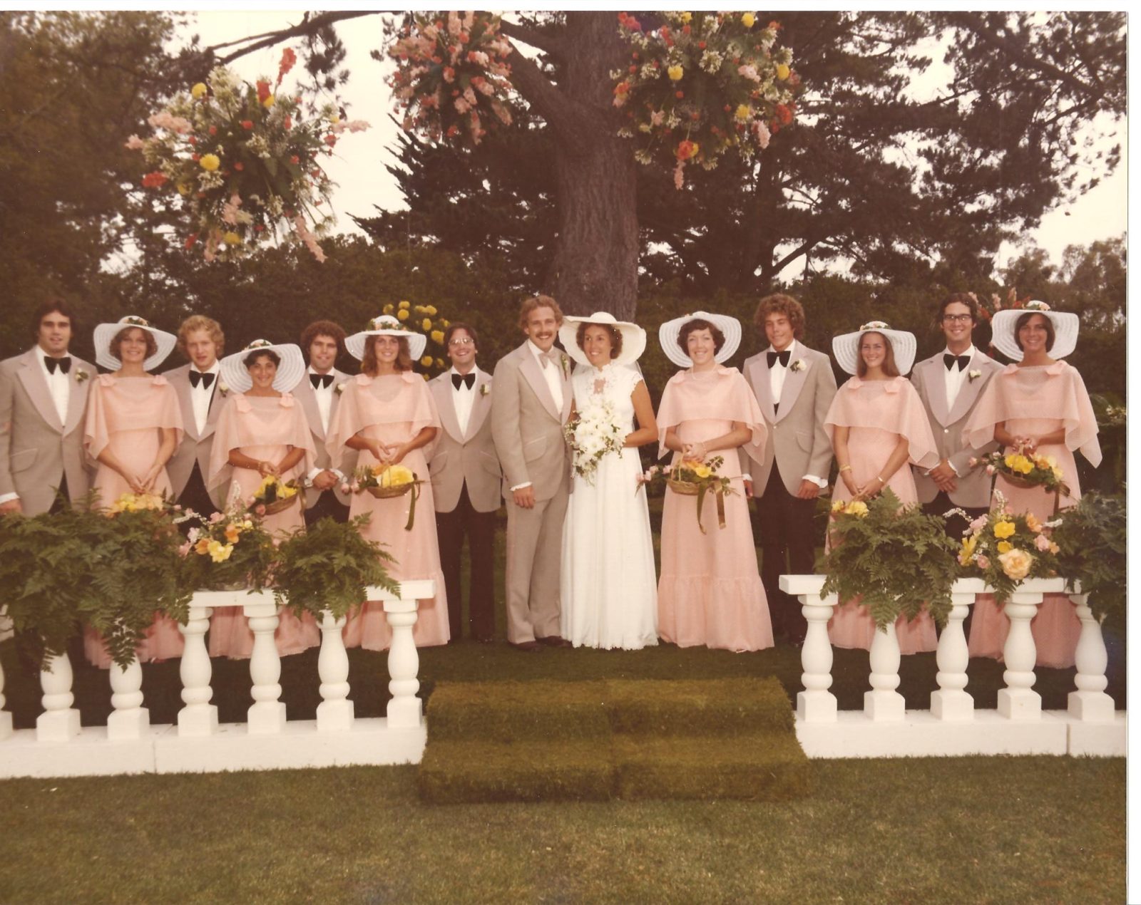 Gatsbyesque Wedding at Bernard Maybeck estate, in 1976