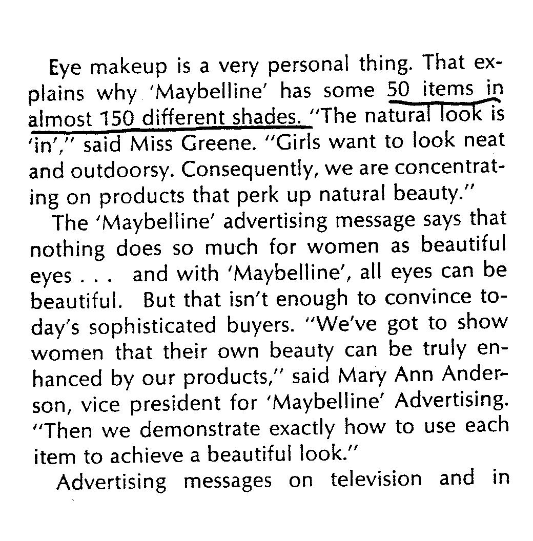 MAYBELLINE COMMERCIAL’S ROCK THE 1970’s