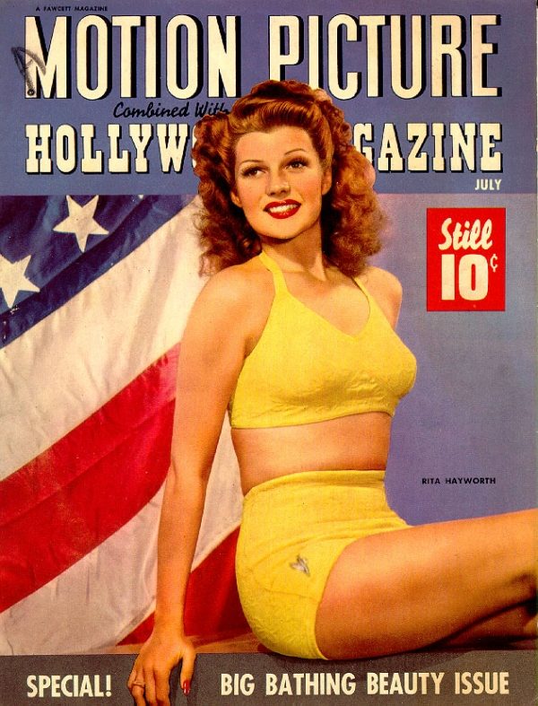 1940s Maybelline Model, Rita Hayworth a favorite GI Pin Up Girl.