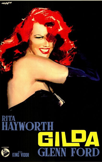 Maybelline’s Glamorous Film Goddess Rita Hayworth a favorite GI Pin Up Girl.