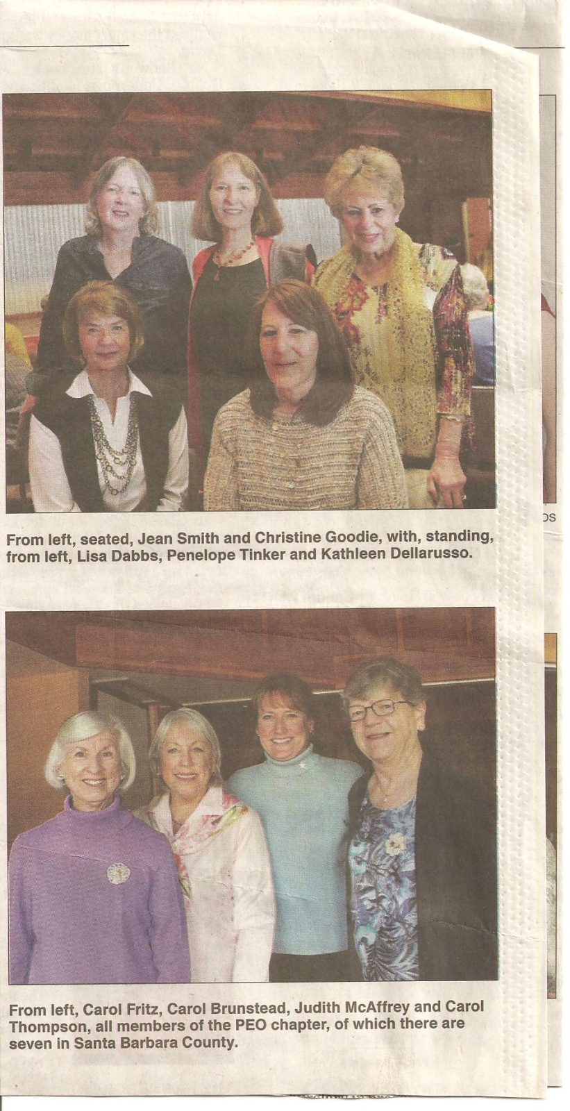 Santa Barbara News Press Article, Featuring my 100 Years of Maybelline Presentation for PEO