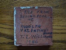 Rudolph Valentino’s pool tile, 1940.