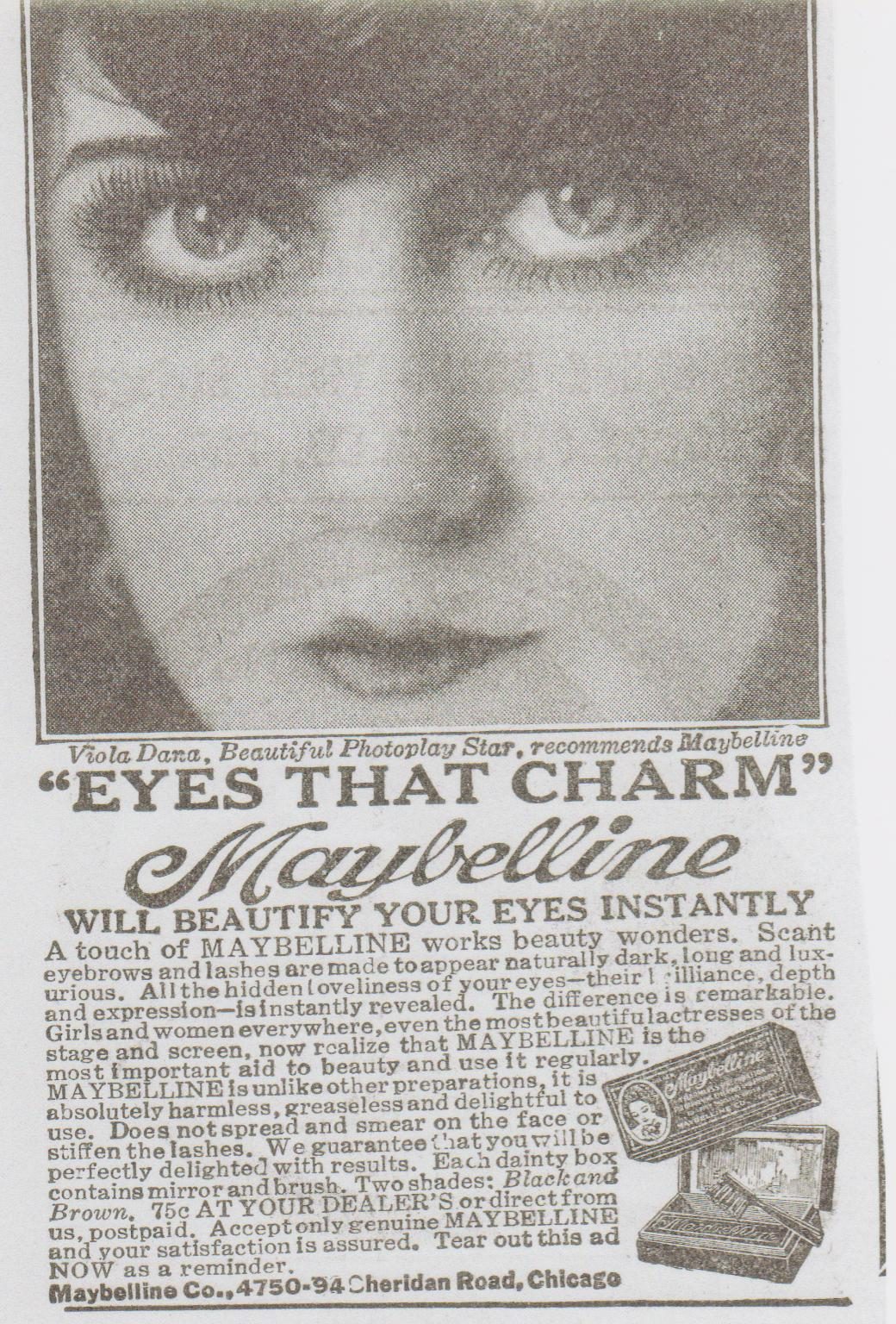 Maybelline Super Model from the 1920’s, Viola Dana.