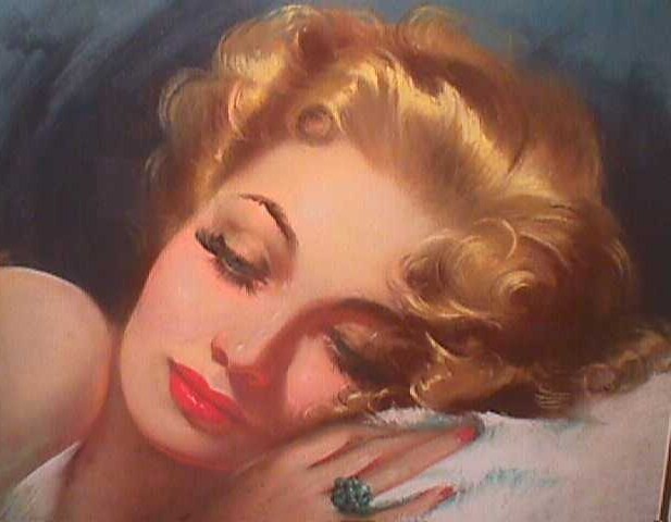 1930’s Maybelline ad painted by Zoë Mozert, the most famous female pin-up artist of her day
