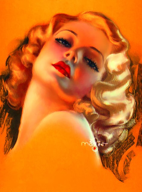 1930’s Maybelline ad painted by Zoë Mozert, the most famous female pin-up artist of her day