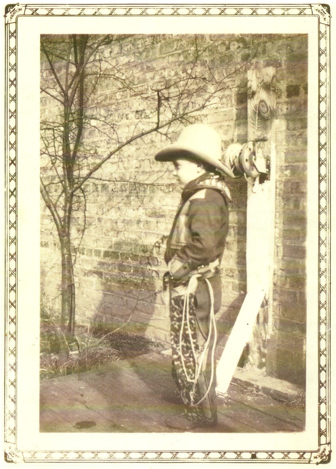 Two Generations of Maybelline cousin’s, loved dressing up like Tom Mix and Roy Rogers – 1930s -1950s