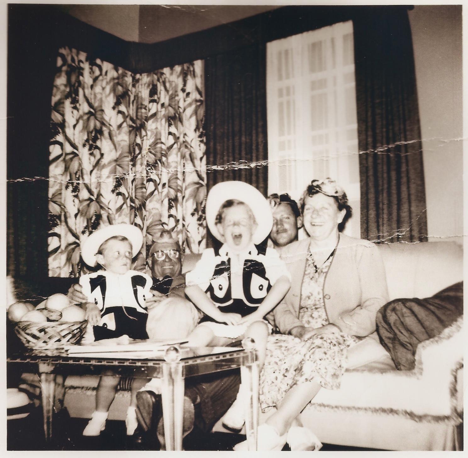 Two Generations of Maybelline cousin’s, loved dressing up like Tom Mix and Roy Rogers – 1930s -1950s