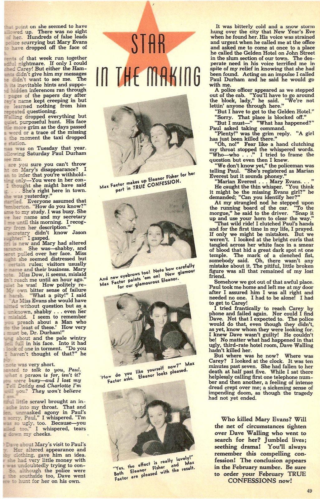 Maybelline discovers “Miss Typical America” Eleanor Fisher in 1938