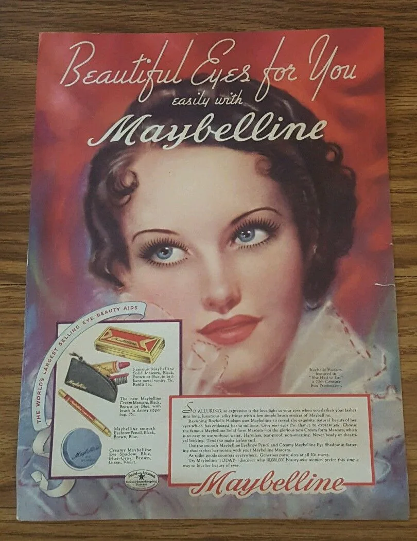 106 years of Maybelline Ads show how little has changed in beauty…