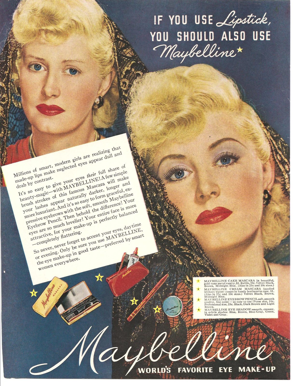 Maybelline’s little mascara company was De Luxe!!!!!