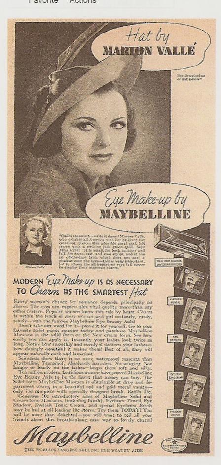 Maybelline’s Super Star Models, during the Golden Age of Hollywood