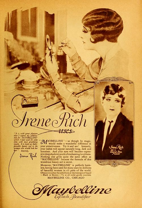 Tribute to Irene Rich, 1927 Maybelline Model – Silent Film and Radio Star