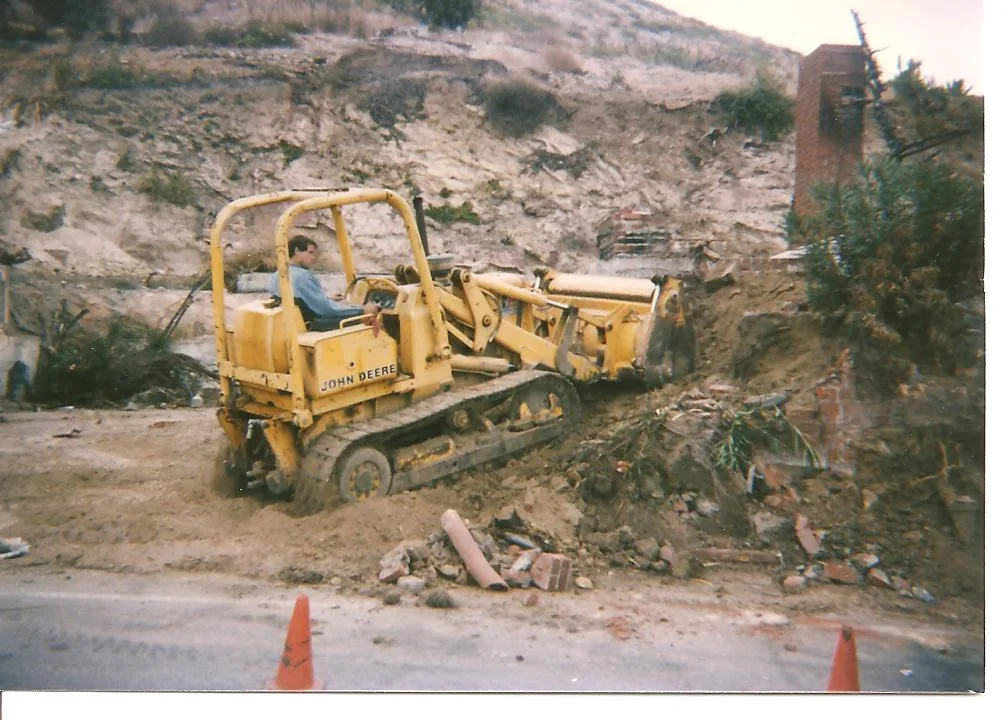 AFTER THE LAGUNA BEACH FIRE THE REBUILDING PROCESS BEGINS.