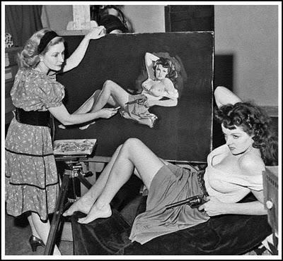 1930’s Maybelline ad painted by Zoë Mozert, the most famous female pin-up artist of her day
